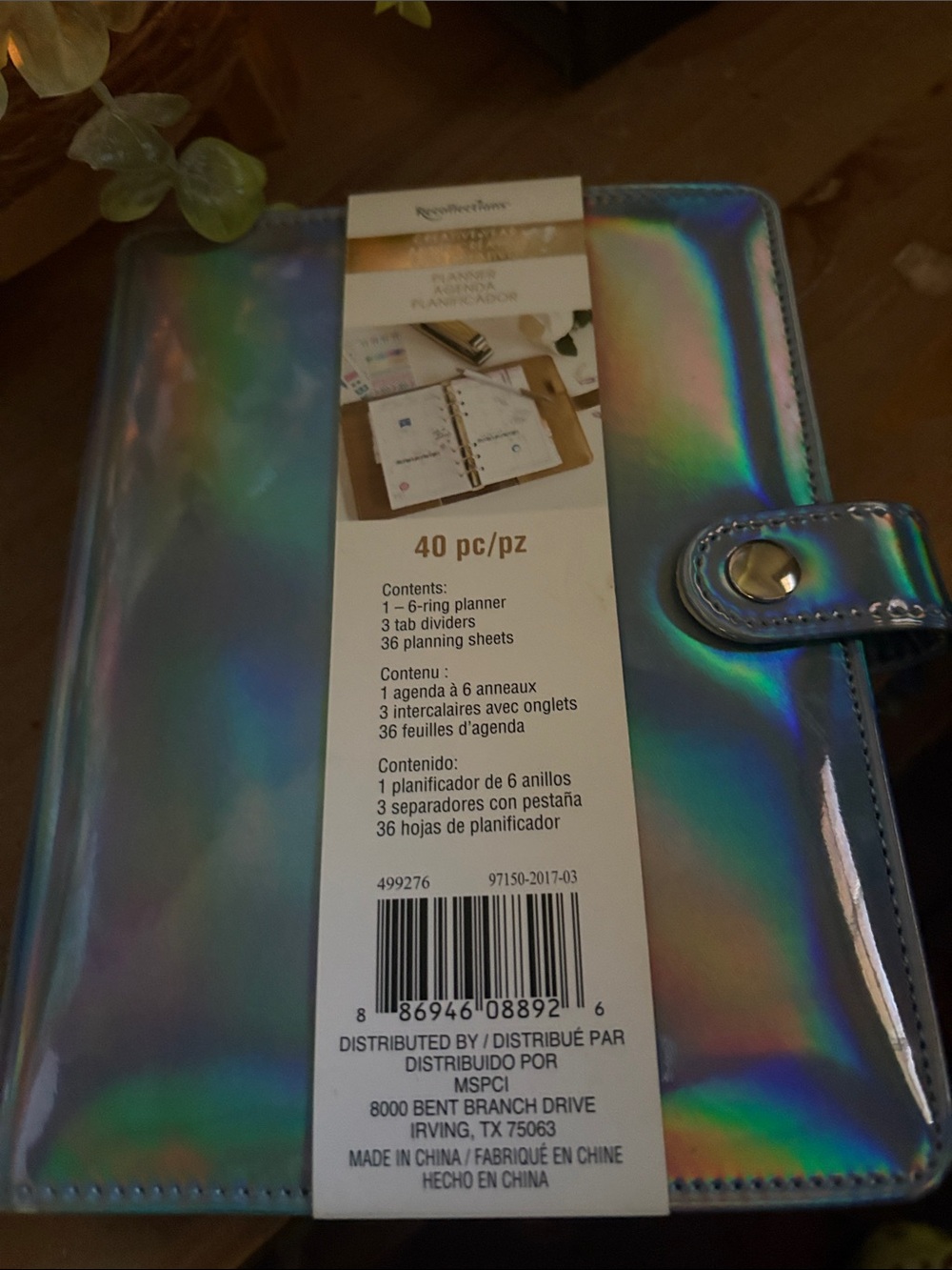 NWT Recollections Holographic 6-Ring Planner Binder Personal Size Undated